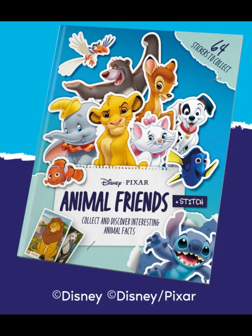 Book/album Disney Pixar Animal Friends Sticker Book in Blue Album 🆕️